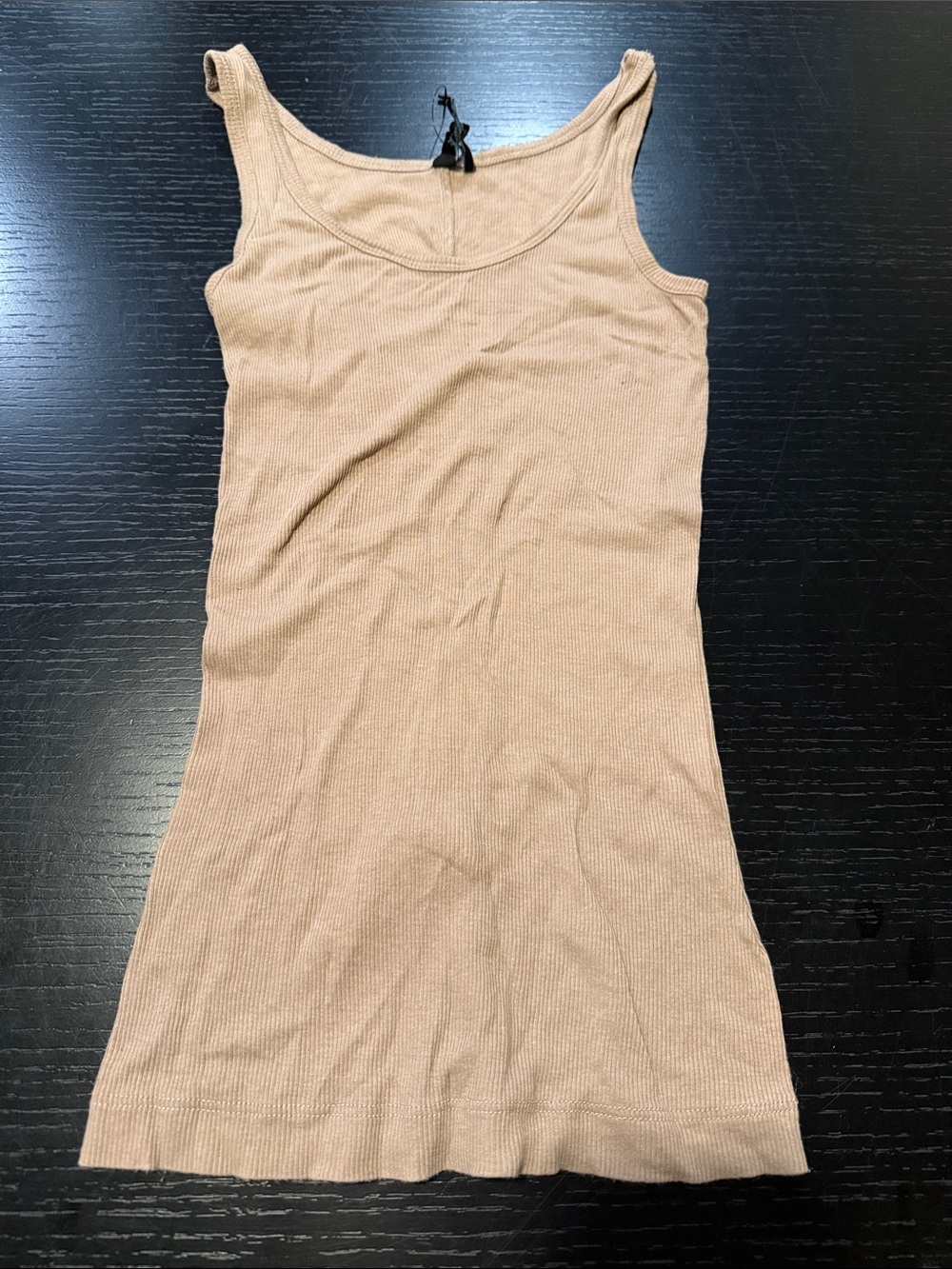 Guess Women's Ribbed Tank Top in Beige/Tan